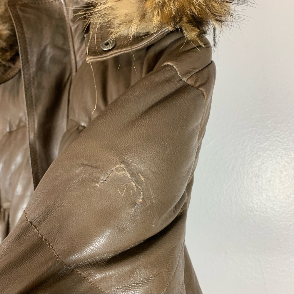 Bod and christenson unisex winter parka leather jacket - Picture 5 of 13